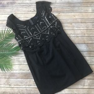 American Eagle Dark Gray Mini Dress with Sequin Detail